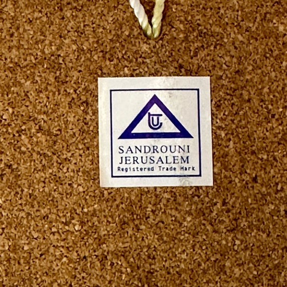 Sandrouni Jerusalem Mutual Happiness Birds Tile Trivet Wall Hanging 6 inches - Picture 2 of 4